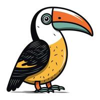 tucán pájaro. vector ilustración de un tucán pájaro.