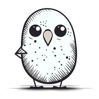 Cute cartoon owl isolated on a white background. Vector illustration.