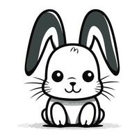 cute rabbit cartoon mascot vector design. easter bunny animal icon