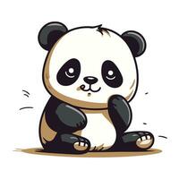 Cute panda cartoon. Vector illustration of a panda.