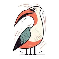 Toucan bird. Vector illustration in cartoon style isolated on white background.