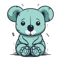 Cute cartoon koala. Vector illustration of a cute koala.