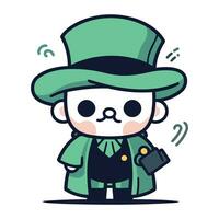 Leprechaun Cartoon Character   Saint Patricks Day Vector Illustration