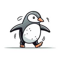 Cute penguin cartoon vector illustration. Cute penguin character