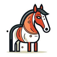 Horse icon. Vector illustration of a horse in cartoon style.