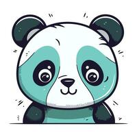 Cute cartoon panda. Vector illustration of a panda.
