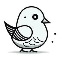 cute bird cartoon design. vector illustration eps10 graphic.