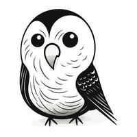 Illustration of a cute owl on a white background. Vector illustration