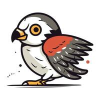 vector ilustración de un pájaro. aislado en un blanco antecedentes.