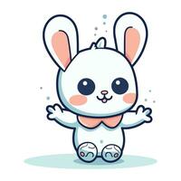 Cute Cartoon Bunny Vector Illustration. Cute Bunny Vector Illustration