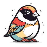 Bullfinch vector illustration. Isolated on a white background.