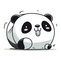 Cute panda cartoon character. Vector illustration of cute panda.