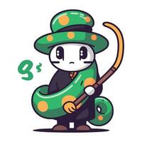 Cute Cartoon Leprechaun Character. Vector Illustration.