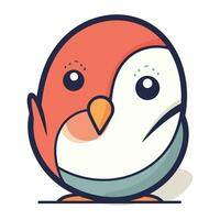 Cute cartoon penguin. Vector illustration of a funny bird.