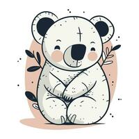 Cute cartoon koala. Hand drawn vector illustration for kids.