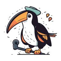 Cartoon toucan. Vector illustration of a cartoon toucan.