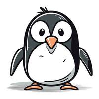 dibujos animados pingüino. vector ilustración. aislado en blanco antecedentes.