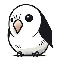 Cute cartoon penguin. Vector illustration isolated on white background.