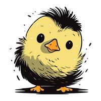 Illustration of a cute chick on a white background. vector illustration