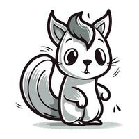 Cartoon squirrel. Vector illustration of a squirrel. Cartoon squirrel.