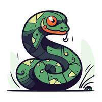 serpiente en dibujos animados estilo. vector ilustración. eps10.