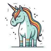 Unicorn. Vector illustration. Isolated on white background.