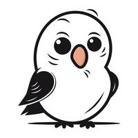 Illustration of a cute owl on a white background. Vector illustration