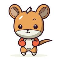 Cute cartoon hamster. Vector illustration isolated on white background.