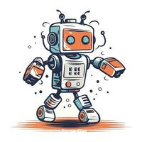 Robot. Vector illustration. Isolated on a white background.