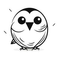 Cute Owl. Vector Illustration. Isolated on white background.