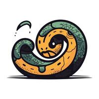 serpiente vector ilustración aislado en un blanco antecedentes. serpiente icono.