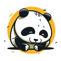 Panda bear. Vector illustration. Isolated on white background.