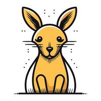 cute rabbit animal cartoon vector illustration graphic design vector illustration graphic design