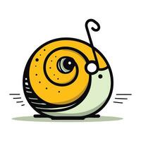 Cartoon eyeball. Vector illustration. Cute cartoon eyeball.