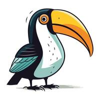 Toucan bird. Vector illustration of a cartoon toucan.