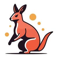 Kangaroo vector illustration. Kangaroo icon. Kangaroo logo.