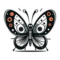 Butterfly vector illustration on white background. Vector illustration of butterfly.