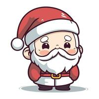 Santa Claus Cartoon Character. Merry Christmas and Happy New Year Vector Illustration