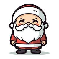 Santa Claus Cartoon Mascot Character Vector Illustration