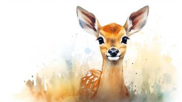 a cute little Impala in watercolor style. Generative AI photo