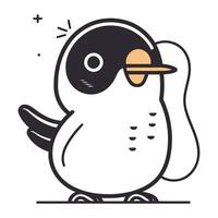 Cute penguin. Vector illustration of a cute penguin.