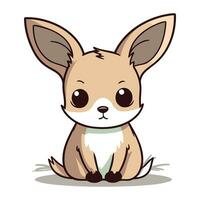 Cute little chihuahua cartoon character. Vector illustration.