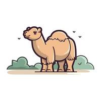 Camel. Cute cartoon character. Vector illustration in flat style.