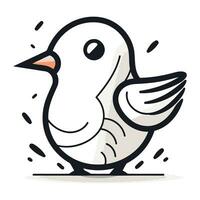 Bird doodle icon. vector illustration. eps 10.