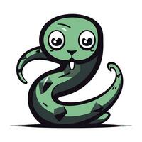 Cute cartoon snake. Vector illustration isolated on a white background.