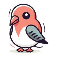 Pigeon vector illustration. Cute doodle bird.