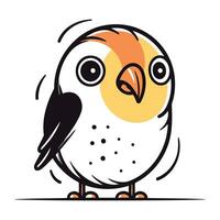 Cute cartoon owl. Vector illustration isolated on a white background.