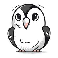 Penguin cartoon vector illustration. Cute cartoon penguin.