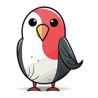 Illustration of a cute cartoon parrot isolated on a white background vector