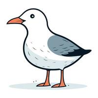 Seagull icon. Vector illustration of a seagull.